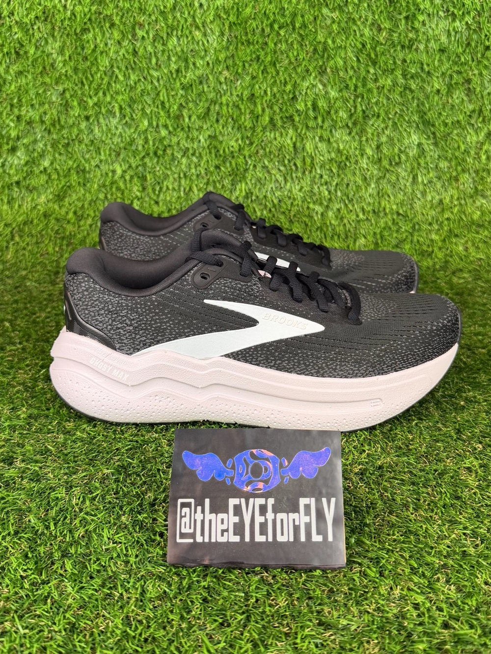 NEW Brooks Ghost Max 2 Black White Orchid Ice Running Shoes Women’s Size 8